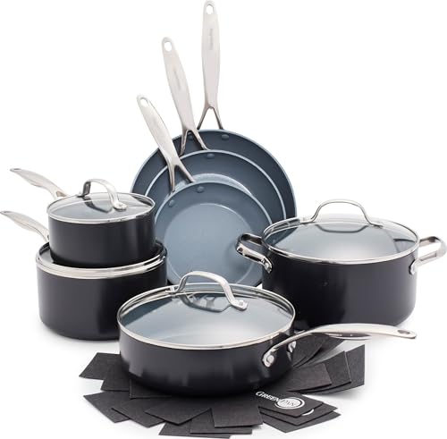 GreenPan Valencia Pro 11 Piece Cookware Set Ceramic Nonstick Pots & Pans