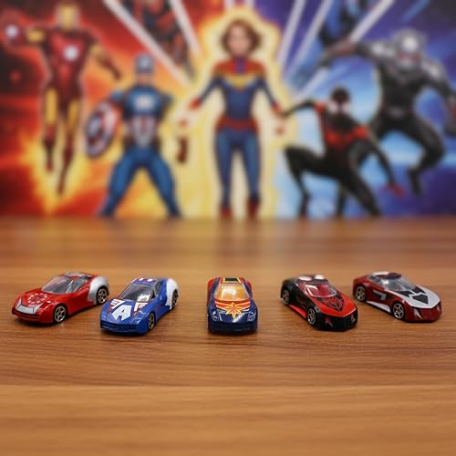 Image of Marvel Go Collection | 5-Pack| Marvel's Captain America, Captain Marvel, Iron Man, Miles Morales and Ant-Man | 1:64 Diecast Toy Cars | Ages 3 and Up | Collect Them All | Birthday Gift for Kids