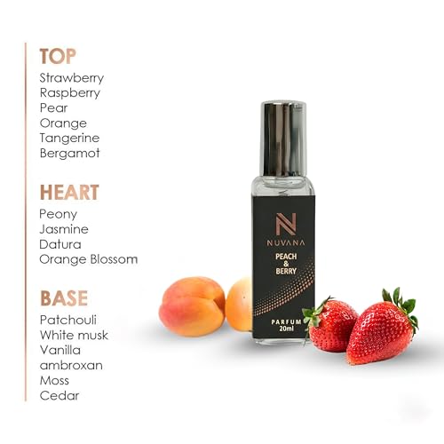 Image of Peach & Berry Luxury Women Perfume | Fruity Floral Premium Parfum | Long Lasting Pocket Size Travel Fragrance