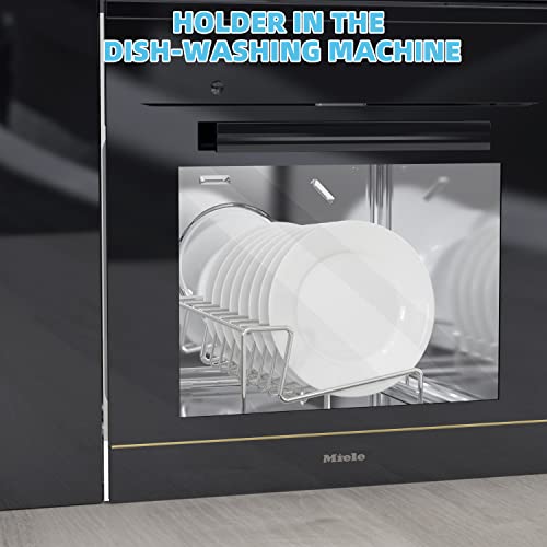 Joy Aid 8 Slot Plate Rack, Stainless Steel, Dish Organizer Dry Rack For Cabinet Cupboard And Drawer, Plate Holder For Dinner Plates, Baking Cookie Sheet, Pot Lid And Cutting Board Organizer, 2 Pack #TOP6