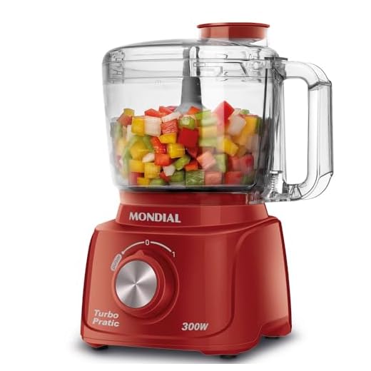 Mini Processador Turbo Pratic, Mondial, Vermelho, 300W, 110V - MP-16-R