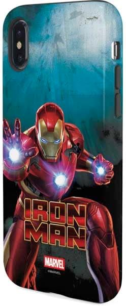 Skinit Pro Phone Case Compatible with iPhone X - Officially Licensed Marvel Iron Man Repulsor Blast Design