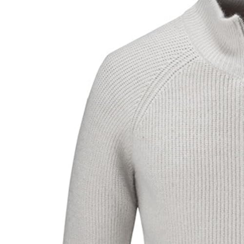 Maiyifu-GJ Men's Full Zip Cardigan Sweater Lightweight Warm Long Sleeve Sweaters Slim Fit Knitted Ribbed Outerwear4