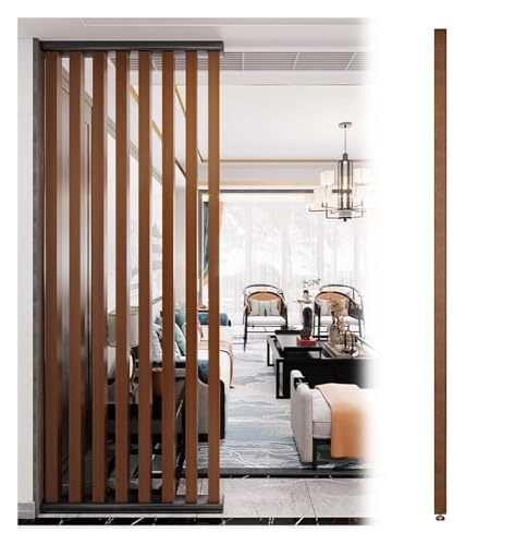 Wood Slats Screen Partition Post 1 Pack 10 Pack, Floor