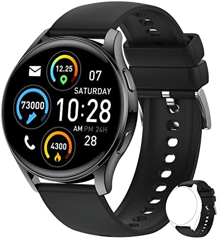 Smart Watch for Men Women Fitness: (Make/Answer Call) Bluetooth Smartwatch for Android iOS Phone Waterproof Sport Running Digital Watches Blood Pressure Heart Rate Monitor Sleep Tracker Step Counter