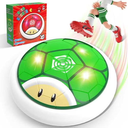 POPERFUN Ballon de Foot Aéroglisseur avec Lumières LED, Intérieur Extérieur Air Power Football Jouets pour Garcons et Filles âgés de 3-12,Hover Soccer...