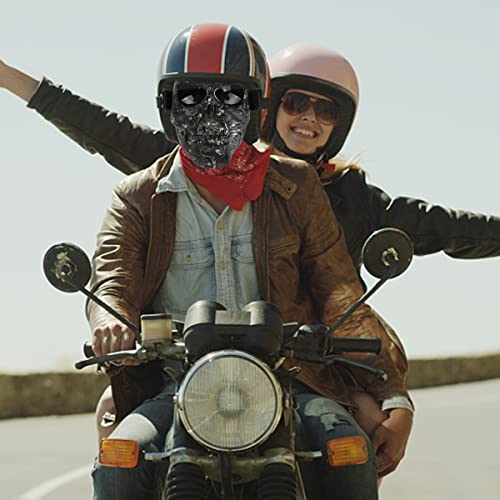 Outamateur Skull Goggle Mask Riding Mask Safety Road Riding Uv Motorbike Glasses (Grey Mask) #TOP6