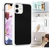 Omio for iPhone 12 Antigravity Case Ultra Thin Magical Nano Adsorption Sticky Technology Anti-Gravity Protective Cover Nano Suction Soft Flexible Non-Slip Anti-Scratch Case for iPhone 12 White