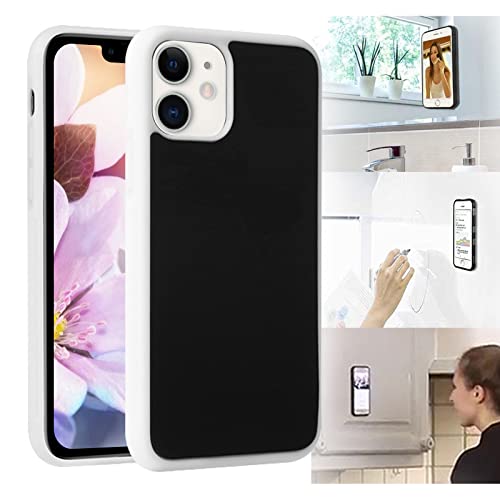 Omio - Funda antigravedad para iPhone 11, ultra fina, con tecnología nano de adsorción, antigravedad, funda protectora antigravedad para iPhone 11, funda adhesiva nano, succión suave, antideslizante, color blanco