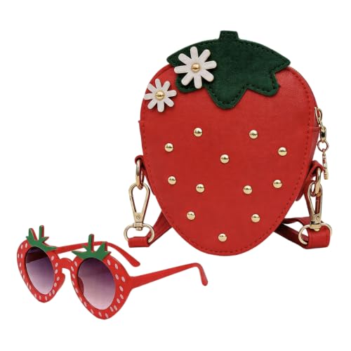 JTao-tec - Strawberry Bag for Girls - Cute Red Purse with Matching Sunglasses - Best Deal on Amazon