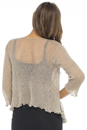 image for Back From Bali Womens Lightweight Sheer Mesh Shrug Lite Cardigan Cool 