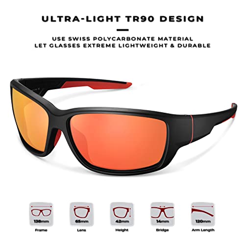 Avaway Rectangle Motorcycle Bike Riding Cycling Glasses Safety Goggles For Men Womens Mirrored Tint Lens Polarized Sunglasses #TOP5