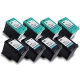 Printronic Remanufactured Ink Cartridge Replacement for HP 98 C9364WN HP 95 C8766WN, Black & Color, 8 Pack