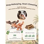 DinoBone Tough Dog Chew Toys for Aggressive Chewers, 2 Pack Nylon Dinosaur Bones for Large Dogs 20–90 lbs, Almost Indestructible Dog Toys, Helps Redirect Destructive Chewing, Bacon Flavor - Image 5