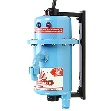 Mr.SHOT Classic Instant Running Water Heater | Made of first class ABS plastic | Auto Cut Off and Manual Reset Thermostat | (3000W, ISI Certified) | BLUE