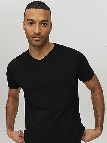 JACK & JONES Camisa Organic Basic SS con cuello en V para hombreXL