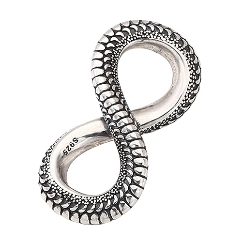 Pendentif infini en argent 925 ForFox mailles écailles de dragon faites à la main
