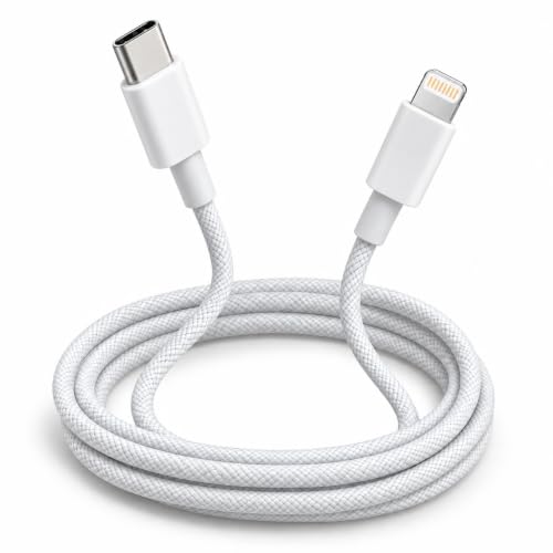 Cabo USB-C para Lightning 30W 1 Metro Nylon Trançado Reforçado Carregamento Rápido Tipo C para Celular Compativel Com Iphone 14,13,12,11,X