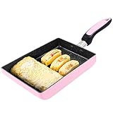 IAXSEE Tamagoyaki Pan Japanese Omelette Pan, Non-stick Coating Square Egg Pan to Make Flawless...