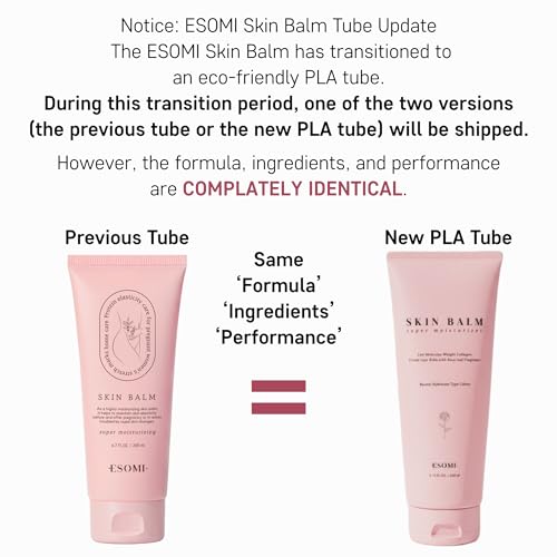ESOMI Skin Balm – Deep Hydration & Skin Elasticity Moisturizer for Dry & Sensitive Skin, Gentle Cream Formula with Soft Rose Leaf Scent, Korean Skincare Technology, Collagen Cream 200ml / 6.76 fl oz