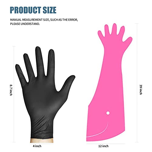 Meiweistar Hunting Field Dressing Gloves, Deer Gutting Cleaning, Vet Insemination Rectal Gloves， Extra Long Full Arm, 50 Long Plastic Gloves Disposable And 50 Disposable Short Gloves. #TOP1