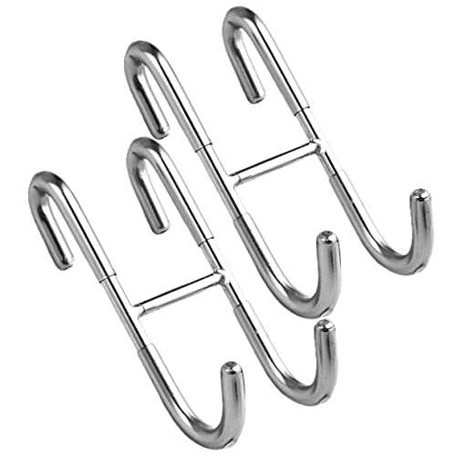 MUSISALY 2pcs Door Hanger Hook for Coats Towel Hook Towel Hanger Door Hooks for Key Hooks Hat Hooks Door Hanger Hook for Hats Coat Hangers Bathroom Door Hooks Stainless Steel Silver