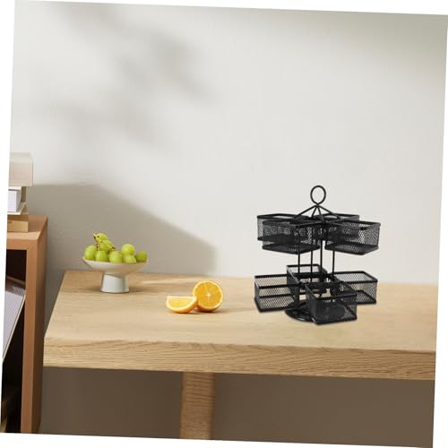 Cabilock 360-Degree Iron Wire Tea Bag Storage Holder - Rotating Organiser for Kitchen Countertop, Snack Storage & Sugar Packet Holder - Image 6