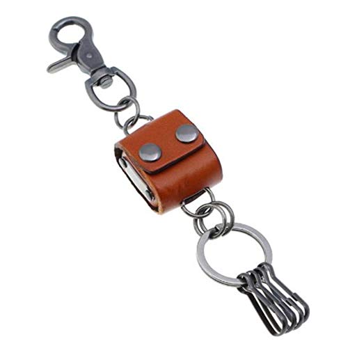 WPCASE llaveros Coche llaveros Originales Marrón Llavero Tiempo Llavero Llavero Cuadrado Multi-Clip Llavero Bronce Llavero Dados Llavero