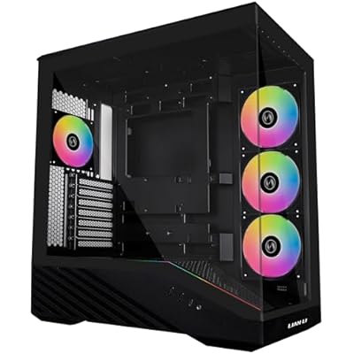 Lian Li V100 Mid Tower Case &ndash; Black, ATX Support, Mesh Front Panel, Tempered Glass, USB-C, Tool-Free Side Panel