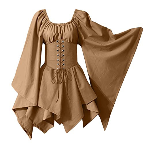 Robe médiévale femme avec corset pour votre soirée d'Halloween