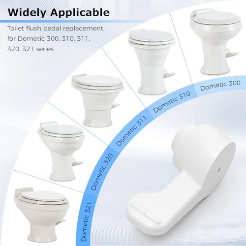 Lymorexan RV Toilet Flush Pedal for Dometic 300/310/320/321 RV Toilet Repair Parts Foot Pedal Replacement for Dometic RV Toilets