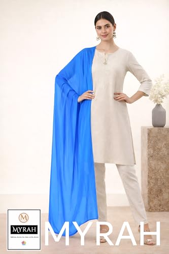 Image of MYRAH Chiffon Solid Casual Daily Use Dupatta For Women's & Girls Length - 2.50 Meter