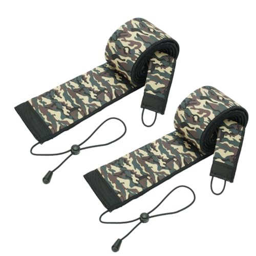 LERQDER Premium Neoprene Fishing Rod Sleeves-Durable,UV Resistance, Puncture Resistant, Rod Socks Protect Cover Casting, Spinning, Trolling Fishing Rods for Storage (2, Jungle Camo, 68")