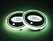 2pcs LED Car Cup Holder Lights for Land Rover, 7 Colors Changing USB Charging Mat Luminescent Cup Pad, LED Interior Atmosphere Lamp (For Land Rover)