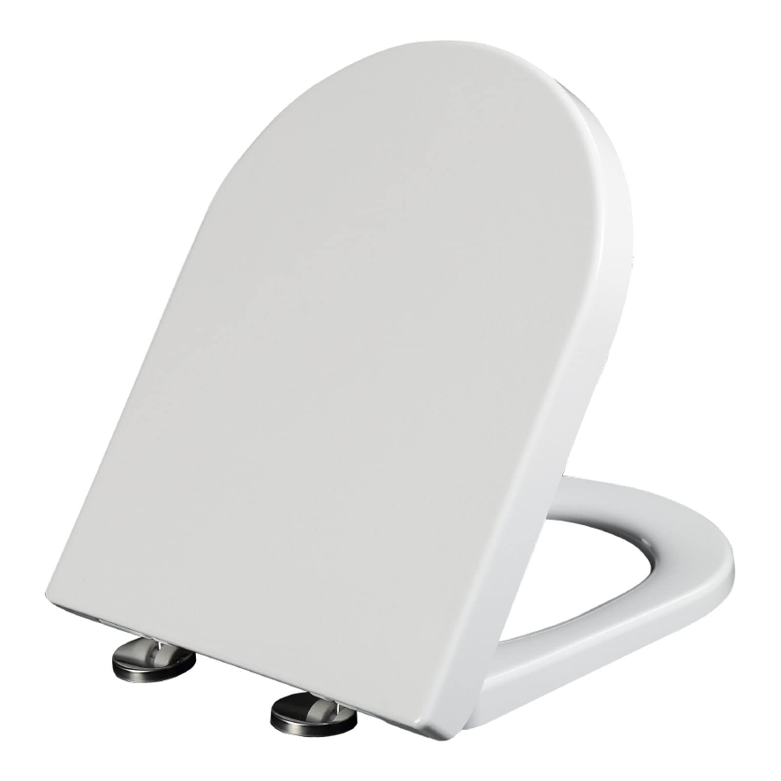 Black D-Shaped Durable UF Material, modifiable, Lightweight, Portable, User-Friendly, Compact, Toilet, seat, Quick, Release, Fixing, Adjustable