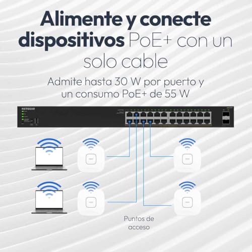 Switch NETGEAR PoE+ Gigabit de 10 puertos con gestión inteligente GS310TPv2 3