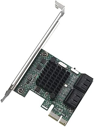 Lysee 3D Printer Parts & Accessories - PCIe PCI Express to 6G SATA3.0 4-Port SATA III Expansion Controller Card Broad Adapter