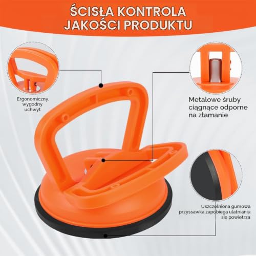 Flintronic Auto Dent przyssawka, podnośnik ssący Heavy Duty (zestaw 2 szt.), przyssawka próżniowa gumowa, ściągacz, uchwyt na przyssawkę, podnośnik do podnoszenia i usuwania szkła, monitora
