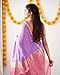 Jaanvi fashion Women's Cotton Blend Saree With Zari Work & Unstitched Blouse Piece (floryca-lilac)