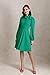 Maggy London Women's Dresses Long Sleeve Tie Neck Fit and Flare Dress