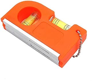 DollaTek Mini Zipper Spirit Level Hanging Buckle with Chain Spirit Level Magnetic Aluminum Alloy Balance Ruler