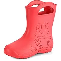 Ladeheid Women's EVA Lightweight Wellington Boots Rainy Wellies Rain Boots LA-CA-09 (Coral, 5/6 UK)