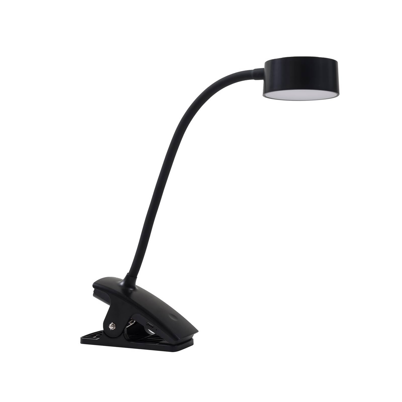 Lindby Table Lamp Maori dimmable (Modern) in Black Made of Metal for e.g. Office & Workroom (1 Light Source,) from clamp Light, Clip-on Reading lamp