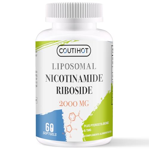 Liposomales Nicotinamid-Ribosid 1500 mg plus TMG & Trans-Pterostilben (Gesamtformel 2000 mg) NR Kapseln als NAD+ Vorläufer Hochdosiertes Vitamin B3 Supplement (60 Stück (1er Pack))