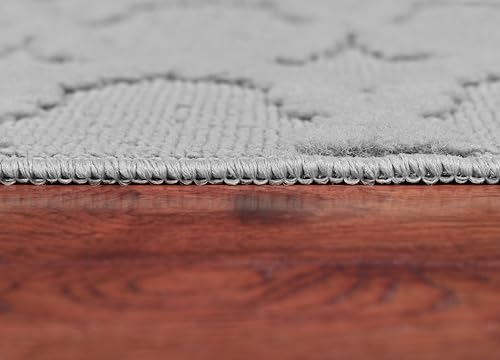 Garland Rug Sparta Non Slip Polypropylene 9 Ft. X 12 Ft. Silver Gray Area Rug- Ideal for Living Rooms & Hallways, Stylish & Durable for High-Traffic Areas by Garland Rug - Used condition - Image 4