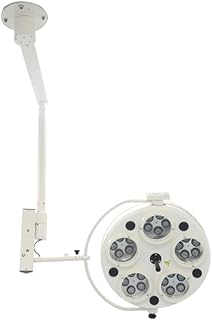 EustomA 5 Holes LED Light Shadowless Examination Premium Ceiling-Mounted Floor Lamp Exam Cold Light 25LED Bulbs 360Â°Rotation FKLED-5 (Ceiling Light)