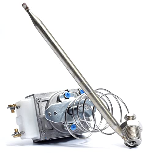 Rx-2-24 Thermostat For Fryer 3/8" Mpt Stuff Box, 00-913153 Thermostat Rx Series Millivolt Thermostat Rx-10-24 Compatible With Robertshaw, Compatible With Adcraft Deep Fryer, 200-400F #TOP4