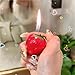 Butane Lighter, Cute Strawberry Shape, Soft Flame, Circulating Gas, Flame Adjustment, Suitable for Candles, Aromatherapy, Fireworks(Red)