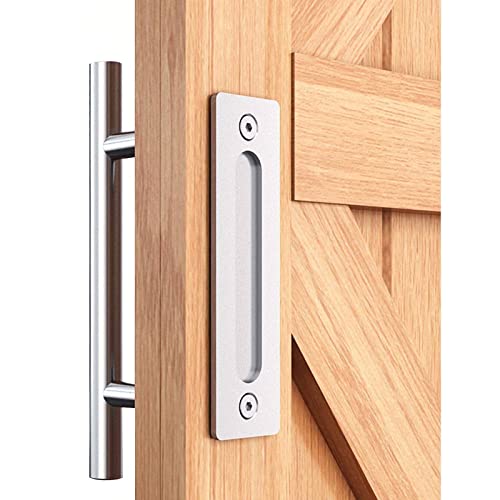 Brushed Nickel Barn Door Hardware Kit