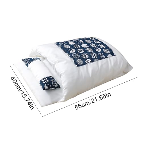 Katzenschlafsack Winter, Katzen Kuschelsack, Katzenbett Höhlenschlafsack, Wärmendes Haustier Schlafzone Kuschelbett, Waschbares Katzen Wärme Kuschelbett Mit Kissen